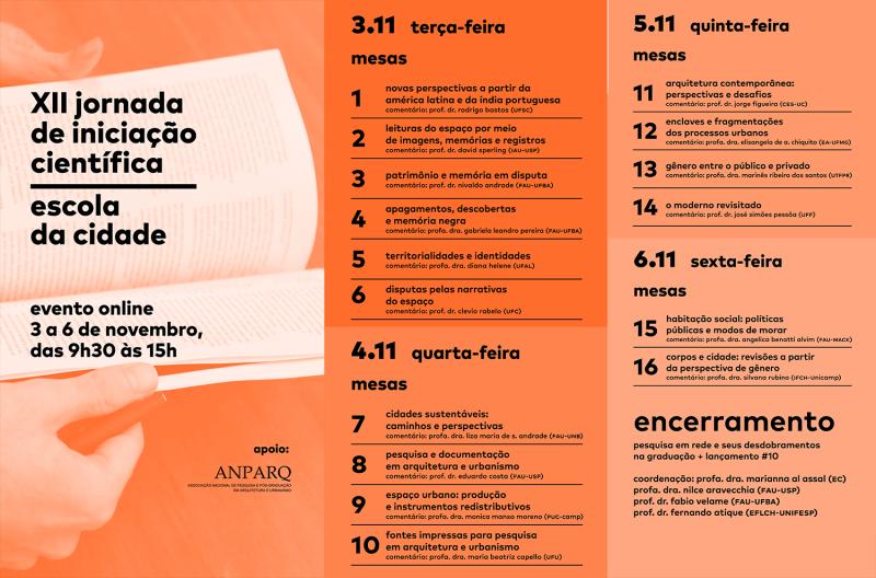 XII Jornada de Iniciao Cientfica - Escola da Cidade - Evento Online