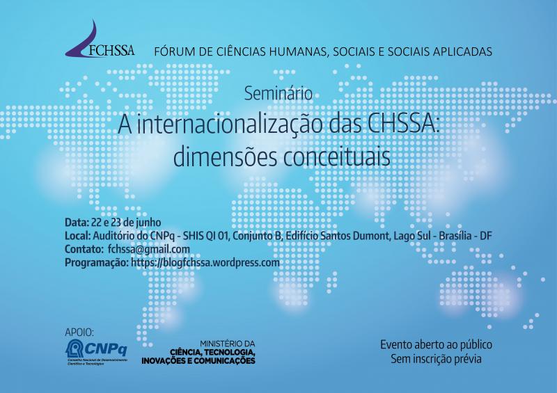 Seminário A internacionalização das CHSSA: dimensões conceituais